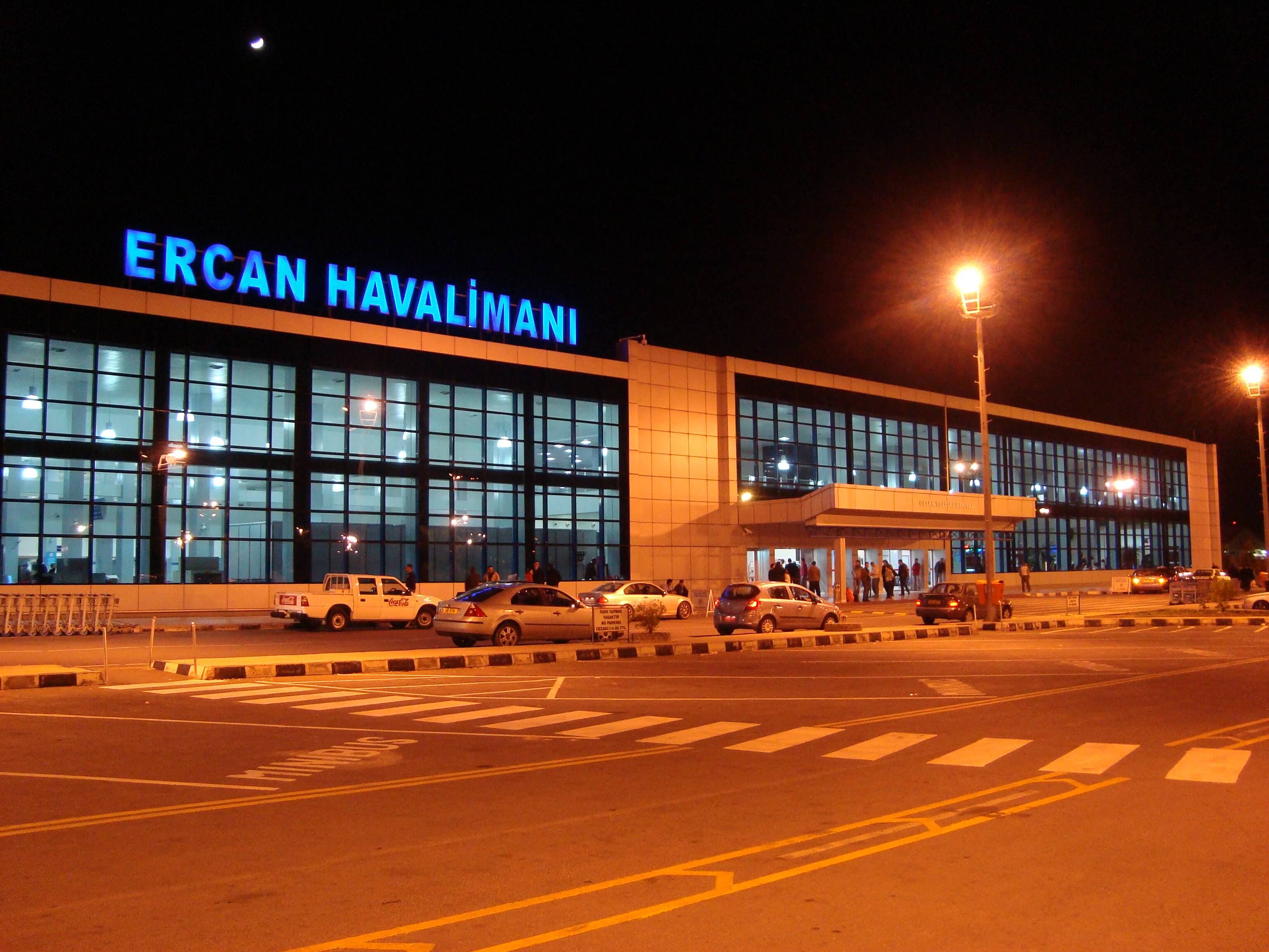 Ercan International Airport terminal and transfer area